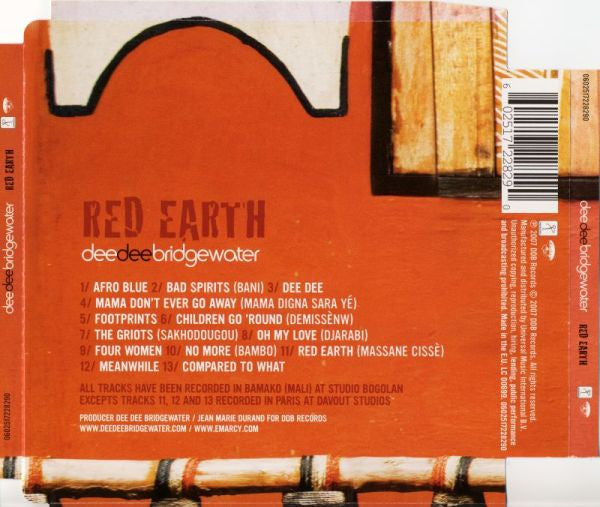 Dee Dee Bridgewater : Red Earth - A Malian Journey (CD, Album, Sup)