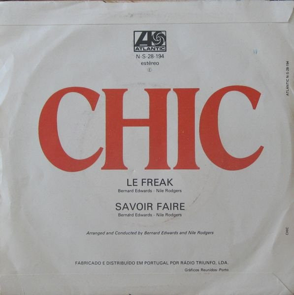 Chic : Le Freak / Savoir Faire (7", Single)