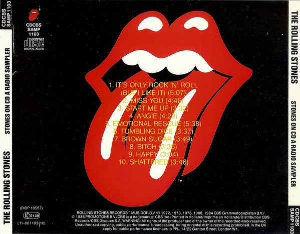 The Rolling Stones : Stones On CD A Radio Sampler (CD, Promo, Smplr)