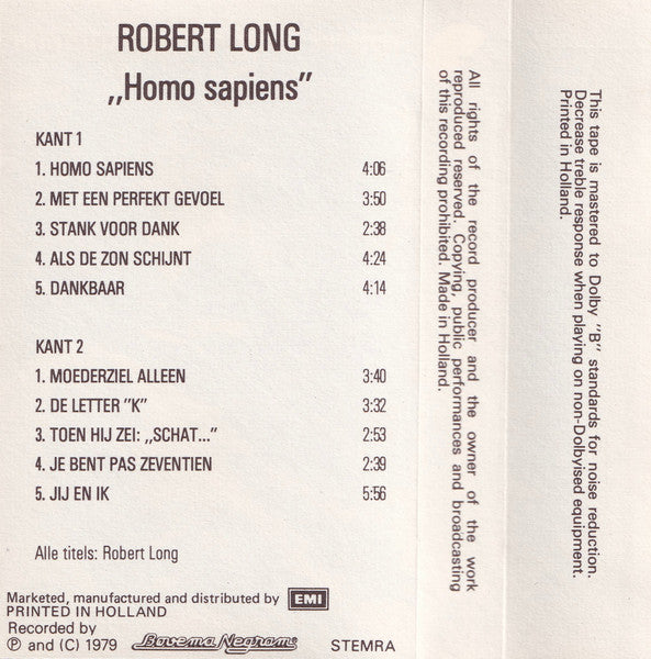 Robert Long : Homo Sapiens (Cass, Album)