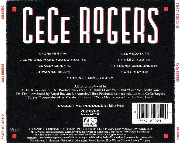 Ce Ce Rogers : CeCe Rogers (CD, Album)