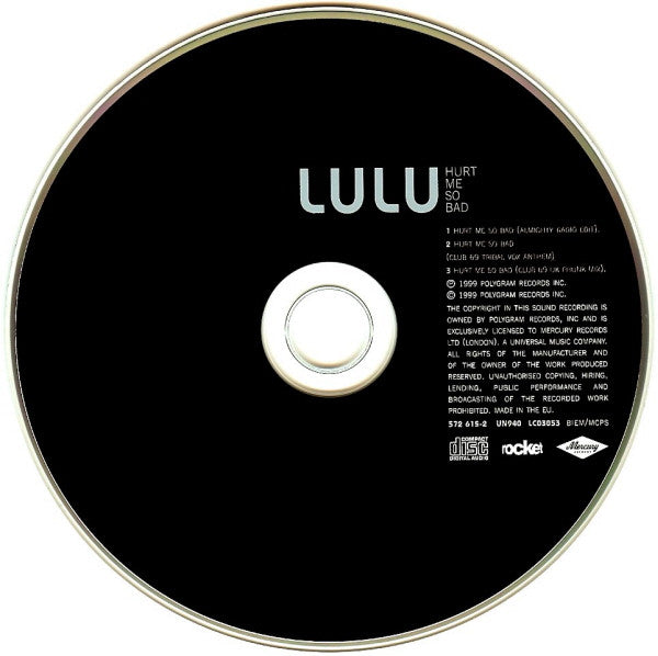 Lulu : Hurt Me So Bad (CD, Single)