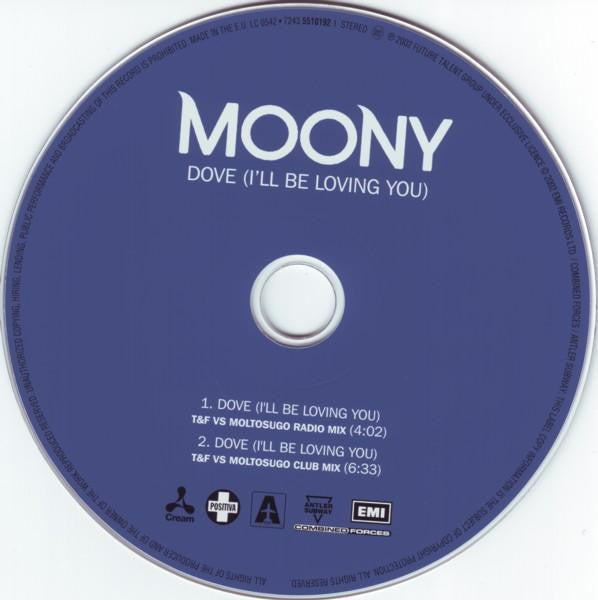 Moony : Dove (I'll Be Loving You) (CD, Single)