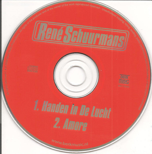René Schuurmans : Handen In De Lucht (CD, Single)