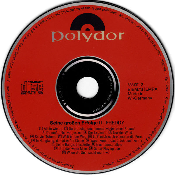 Freddy* : Seine Grossen Erfolge II (CD, Comp)