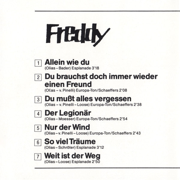 Freddy* : Seine Grossen Erfolge II (CD, Comp)