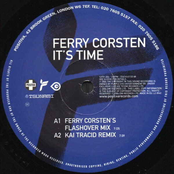 Ferry Corsten : It's Time (12")