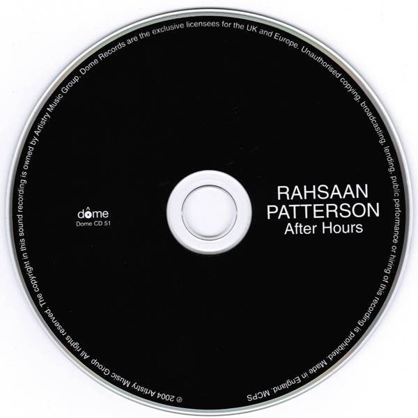Rahsaan Patterson : After Hours (CD, Album)