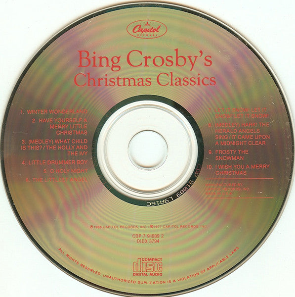 Bing Crosby : Bing Crosby's Christmas Classics (CD, Album)