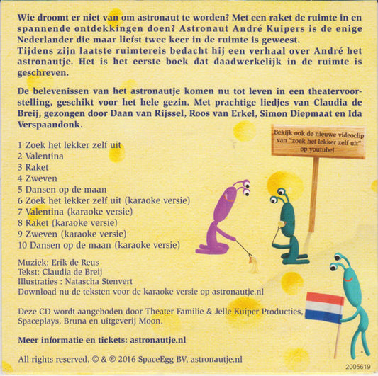 Claudia de Breij, Erik de Reus : Zing Mee Met André Het Astronautje (CD, Album)