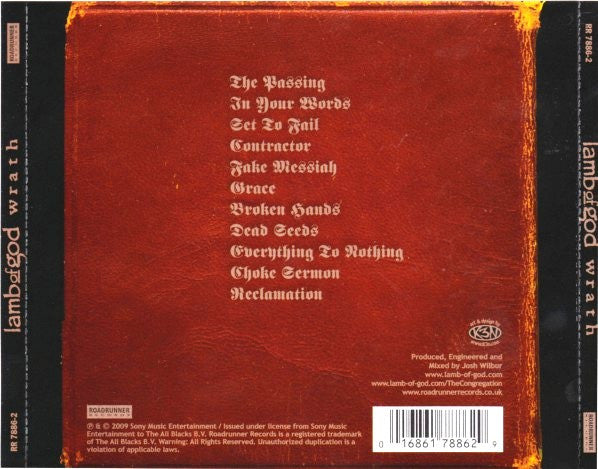 Lamb Of God : Wrath (CD, Album)
