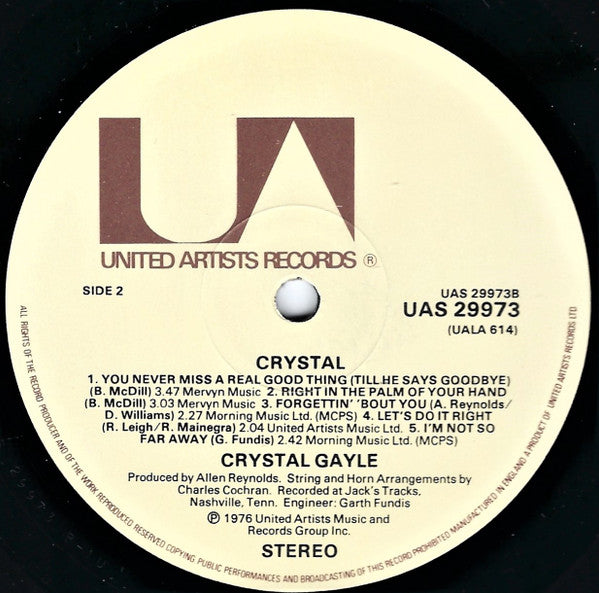 Crystal Gayle : "Crystal" (LP, Album)