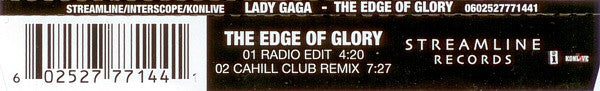 Lady Gaga : The Edge Of Glory (CD, Single)