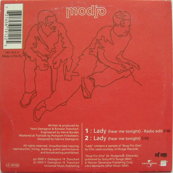 Modjo : Lady (Hear Me Tonight) (CD, Single, Car)