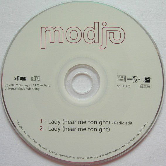 Modjo : Lady (Hear Me Tonight) (CD, Single, Car)