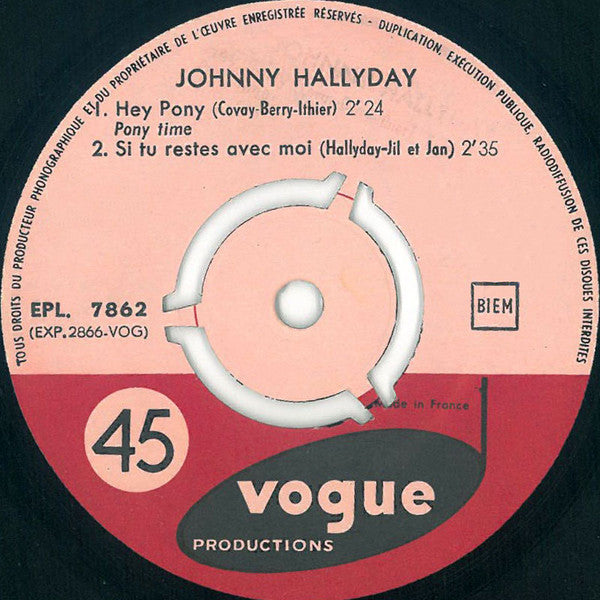 Johnny Hallyday : A New Orleans (7", EP, 3 P)