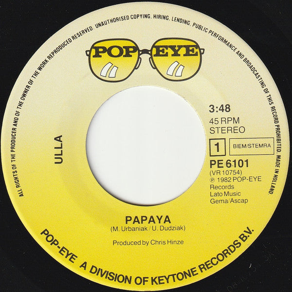 Urszula Dudziak : Papaya (7", Single)