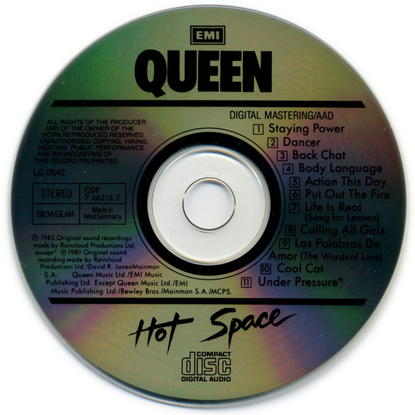 Queen : Hot Space (CD, Album, RE)