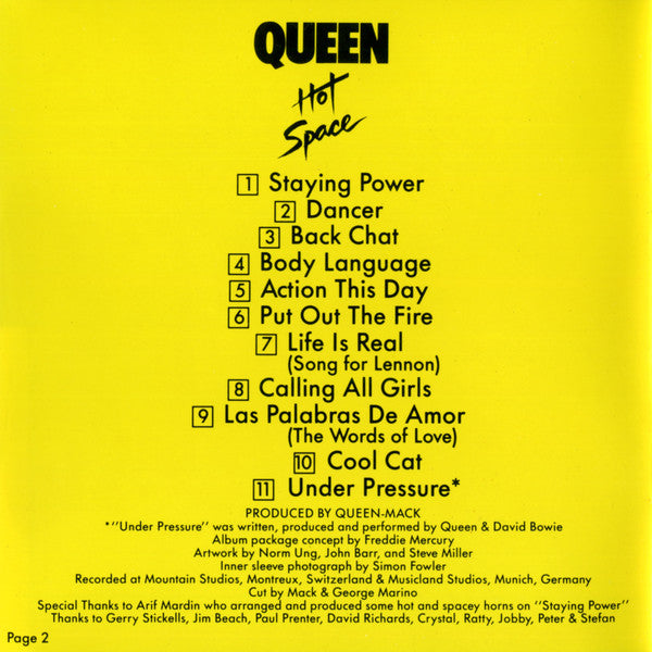 Queen : Hot Space (CD, Album, RE)