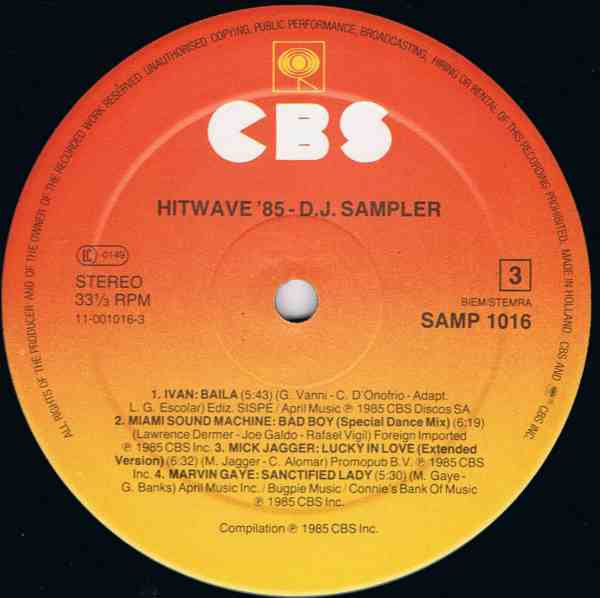 Various : Hitwave '85 (12 Inch Dance Mix) (2xLP, Comp, Smplr)
