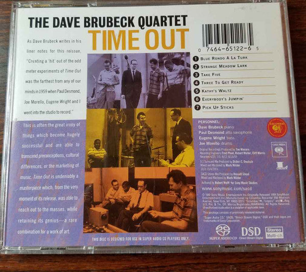 The Dave Brubeck Quartet : Time Out (SACD, Multichannel, Album, RE, RM)