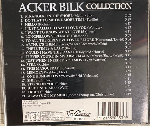Acker Bilk : Acker Bilk Collection (CD, Comp)