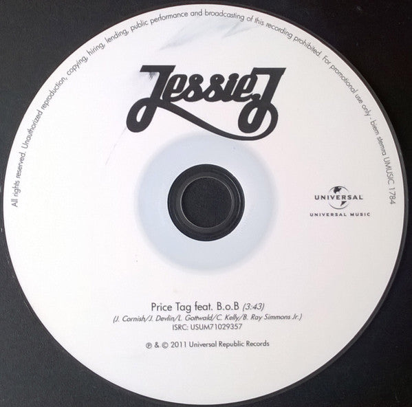 Jessie J Feat. B.o.B : Price Tag (CDr, Single, Promo)