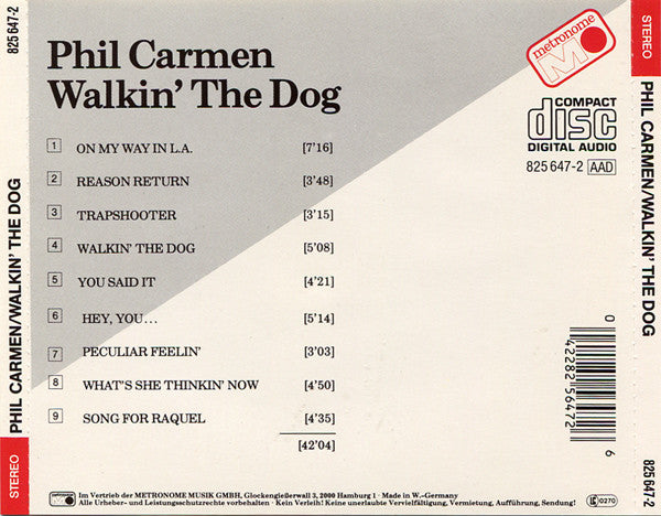 Phil Carmen : Walkin' The Dog (CD, Album)