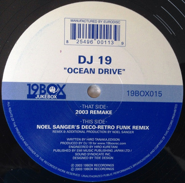 DJ 19 : Ocean Drive (12")