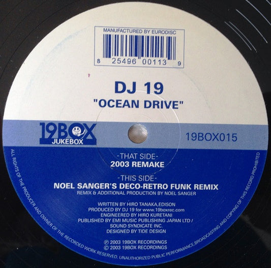DJ 19 : Ocean Drive (12")