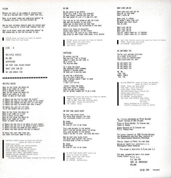 Frans Te Spenke : Multiple Choice (LP, Album, Gat)