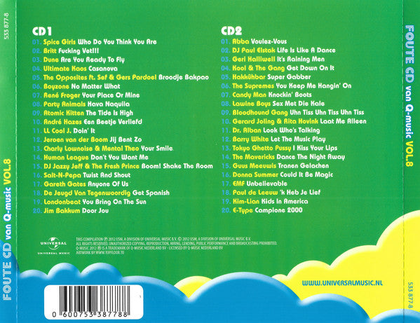 Various : Foute CD Van Q-Music Vol. 8 (2xCD, Comp)