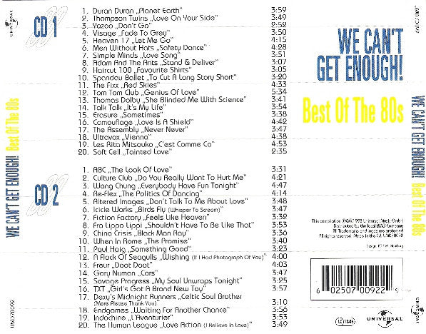 Various : We Can't Get Enough! Best Of The 80s (2xCD, Comp)