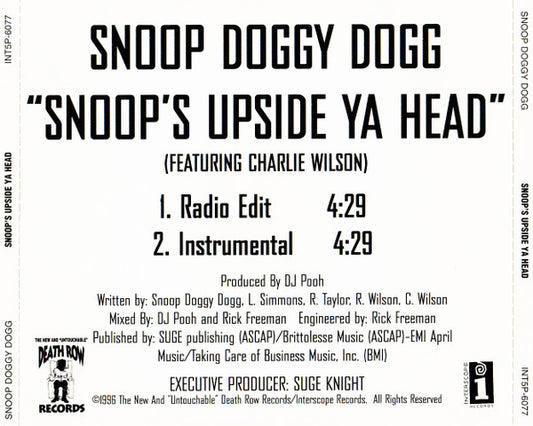Snoop Dogg Featuring Charlie Wilson : Snoop's Upside Ya Head (CD, Single, Promo)