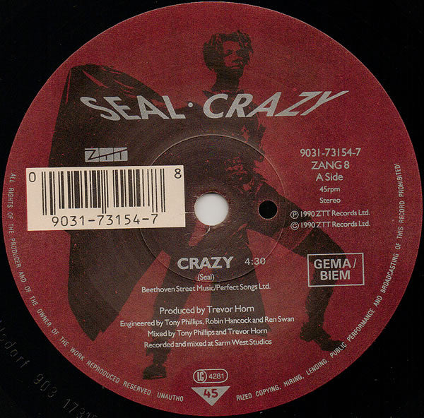 Seal : Crazy (7", Single, Sma)
