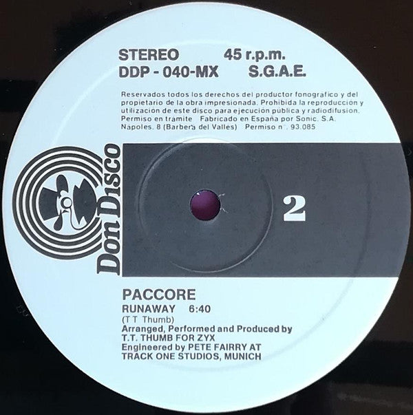 Paccore : Tainted Love (new '87 Version) & Where Did Our Love Go (12")
