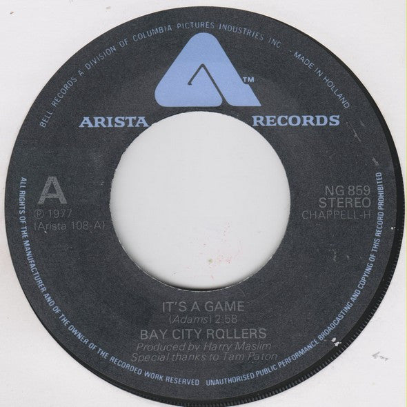 Bay City Rollers : It's A Game (7", Single)