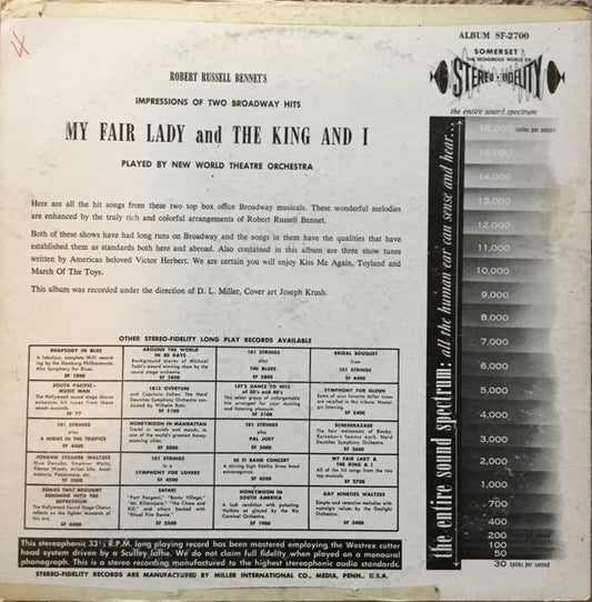 The New World Theatre Orchestra : My Fair Lady / The King And I (LP)