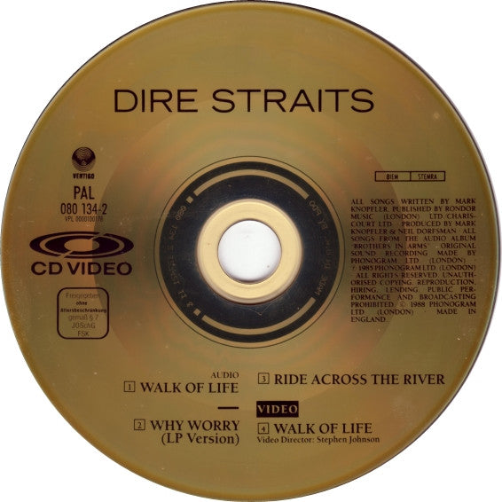 Dire Straits : Walk Of Life (CDV, 5", Single, PAL)