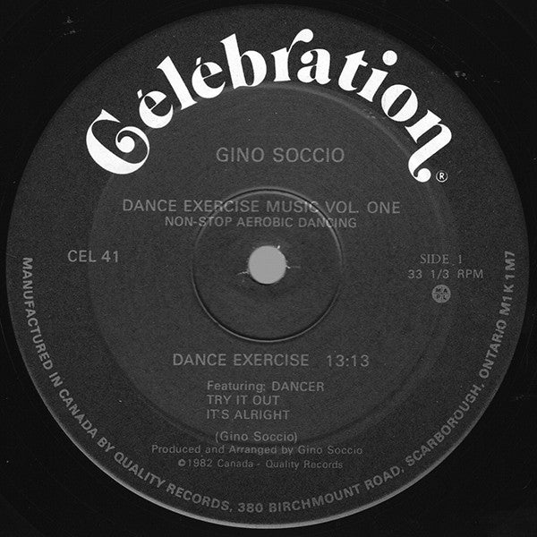 Gino Soccio : Dance Exercise Music Volume One (12", RE)