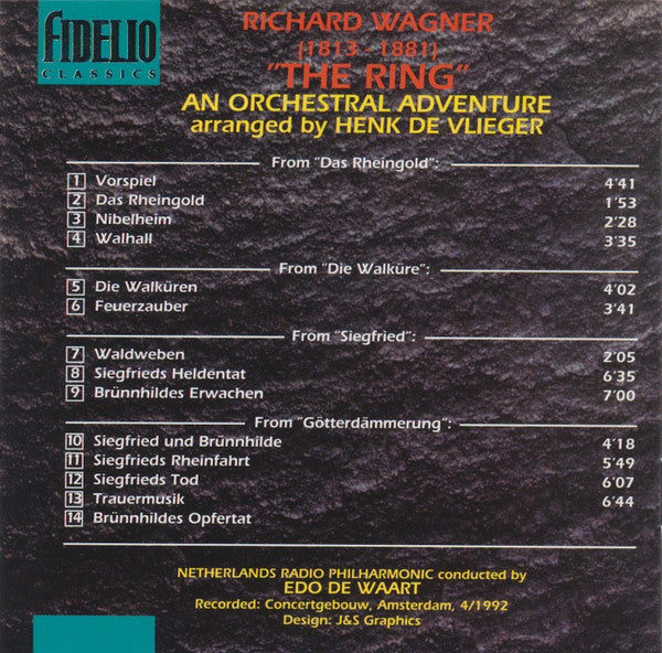 Richard Wagner, Edo de Waart, Radio Filharmonisch Orkest : "The Ring" An Orchestral Adventure (CD, Album)