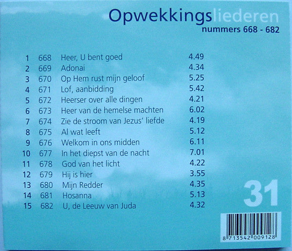 Opwekking : Opwekkingsliederen 31 (Nummers 668-682) (CD, Album)