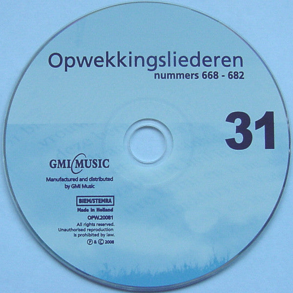 Opwekking : Opwekkingsliederen 31 (Nummers 668-682) (CD, Album)