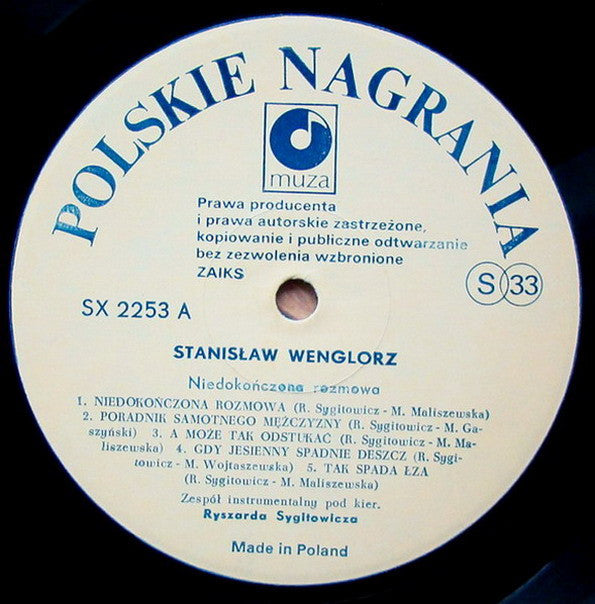 Stanisław Wenglorz : Niedokończona Rozmowa (LP, Album)