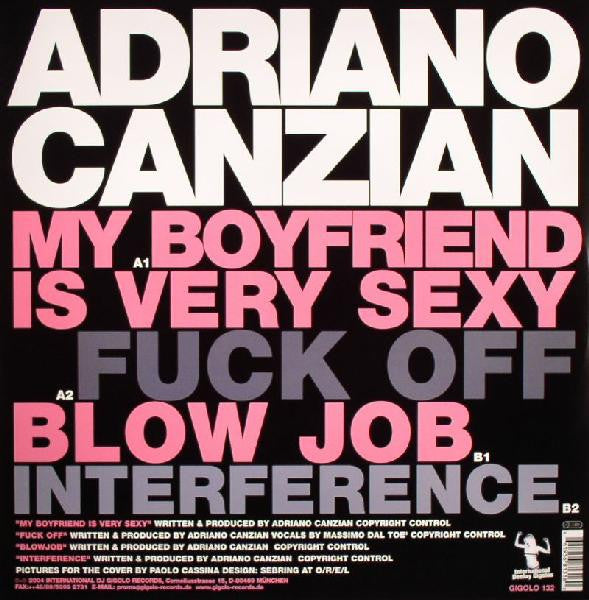 Adriano Canzian : My Boyfriend Is Very Sexy (12")