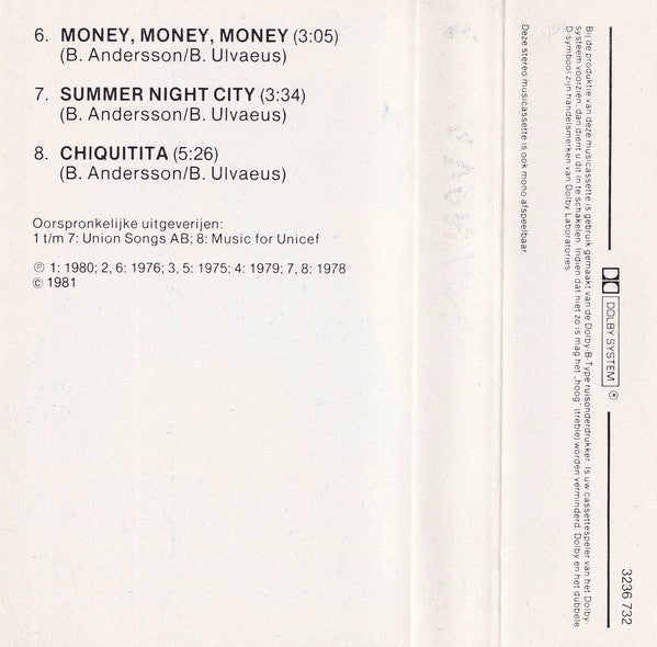 ABBA : A Van ABBA - Hun Grootste Hits (Hun Grootste Hits Van "Waterloo" Tot "Super Trouper") (Cass, Comp)