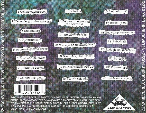 Osdorp Posse : Vlijmscherp (CD, Album)
