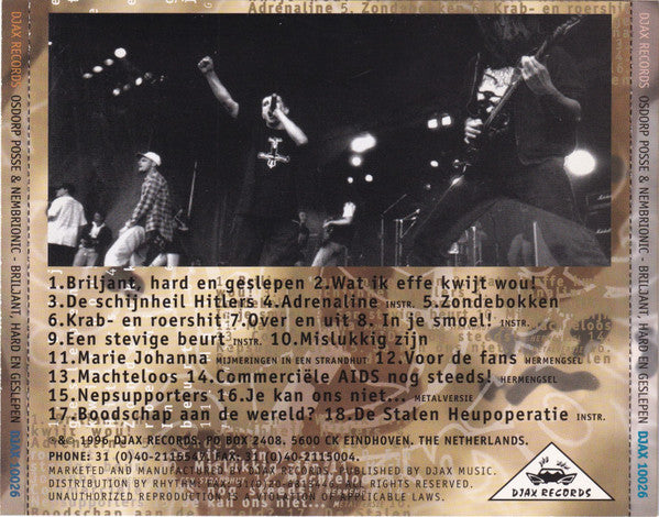 Osdorp Posse & Nembrionic : Briljant, Hard En Geslepen (CD, Album)