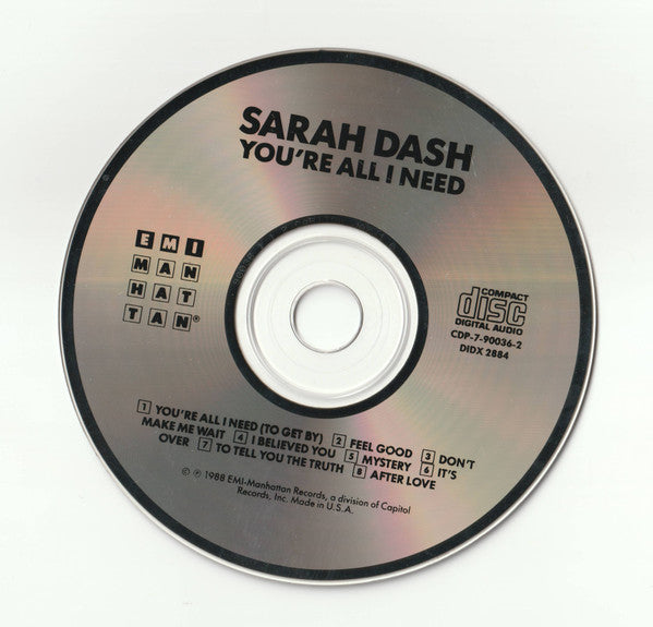Sarah Dash : You're All I Need (CD, Album)