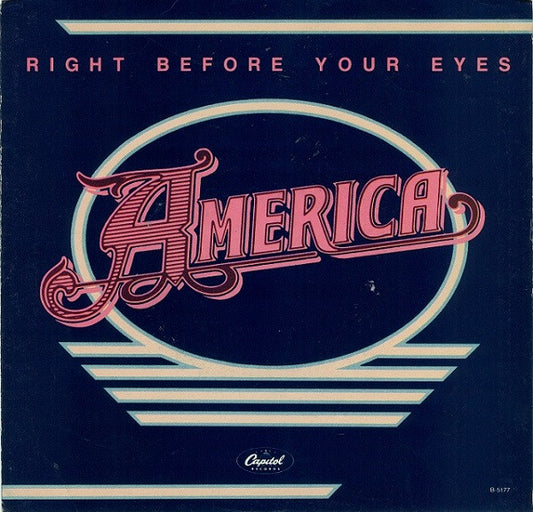 America (2) : Right Before Your Eyes (7", Single, Win)